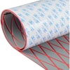 OCEANBROAD CNC Cut Boat Flooring Diamond Pattern Self-Adhesive EVA Decking(Gray with Red Lines)