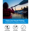 OCEANBROAD Kayak Paddle Leash with D-Ring Stretchable Bungee Strap Lanyard Rope for SUP Kayaking Boating Canoeing Fishing Pole Rod 4-7 Feet Black 2 Pack