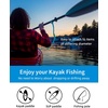 OCEANBROAD Kayak Paddle Leash with D-Ring Stretchable Bungee Strap Lanyard Rope for SUP Kayaking Boating Canoeing Fishing Pole Rod 4-7 Feet Blue 2 Pack