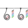 OCEANBROAD Kayak Paddle Leash with D-Ring Stretchable Bungee Strap Lanyard Rope for SUP Kayaking Boating Canoeing Fishing Pole Rod 4-7 Feet Black 2 Pack