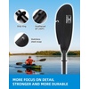 OCEANBROAD 98 Inch / 250CM Fishing Kayak Paddle Alloy Shaft Kayaking Oar with Paddle Leash