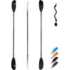OCEANBROAD 98 Inch / 250CM Fishing Kayak Paddle Alloy Shaft Kayaking Oar with Paddle Leash
