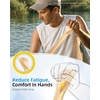OCEANBROAD Wooden Canoe Paddle, 4.5ft/137cm Ergonomic Palm Grip Boat Paddle