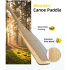 OCEANBROAD Wooden Canoe Paddle, 4.5ft/137cm Ergonomic Palm Grip Boat Paddle